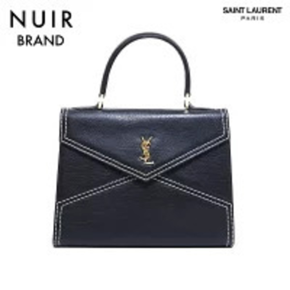Yves Saint Laurent YSL logo handbag black